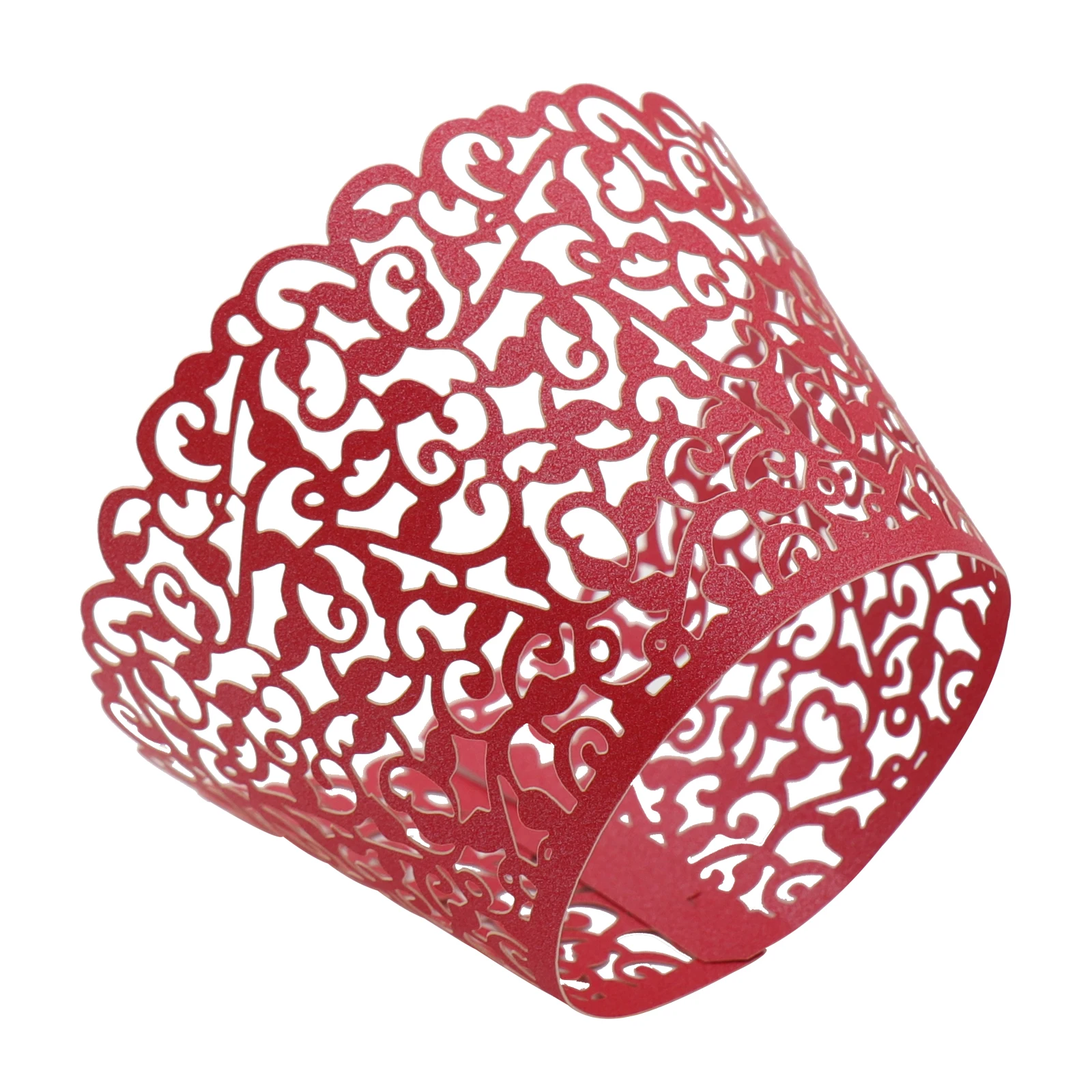 10 шт. обертки для свадьбы дня рождения филигранью лозы кексы булочек кексов чехлы