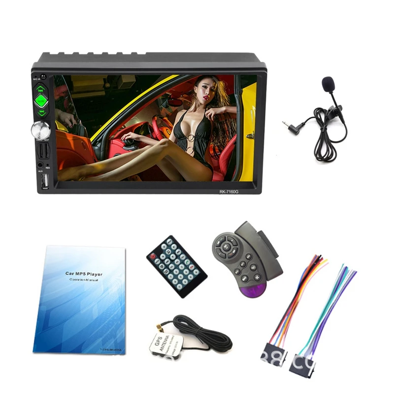 Автомобильное радио 2 Din Авто Радио 7 дюймов автомобильное Fm HD 1080P GPS навигация FM