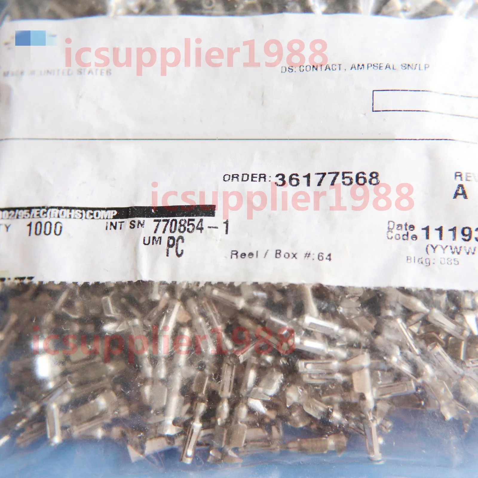 

Контакты 770854-1, розетка, 20-16AWG, обжимной 20 шт./лот