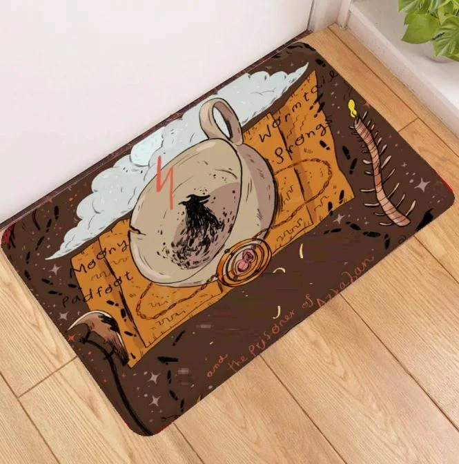 40*60см Гарри Плюшевый Ковер Кубки Смерти Магическая Шляпа Золотые Снитчи Фигурка Действия Подушка Руг Коттон Подарки.