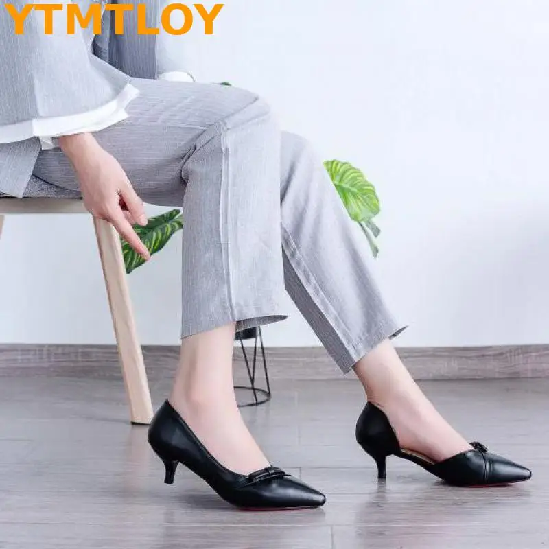 Женские свадебные туфли с острым носком однотонные привлекательные Туфли на