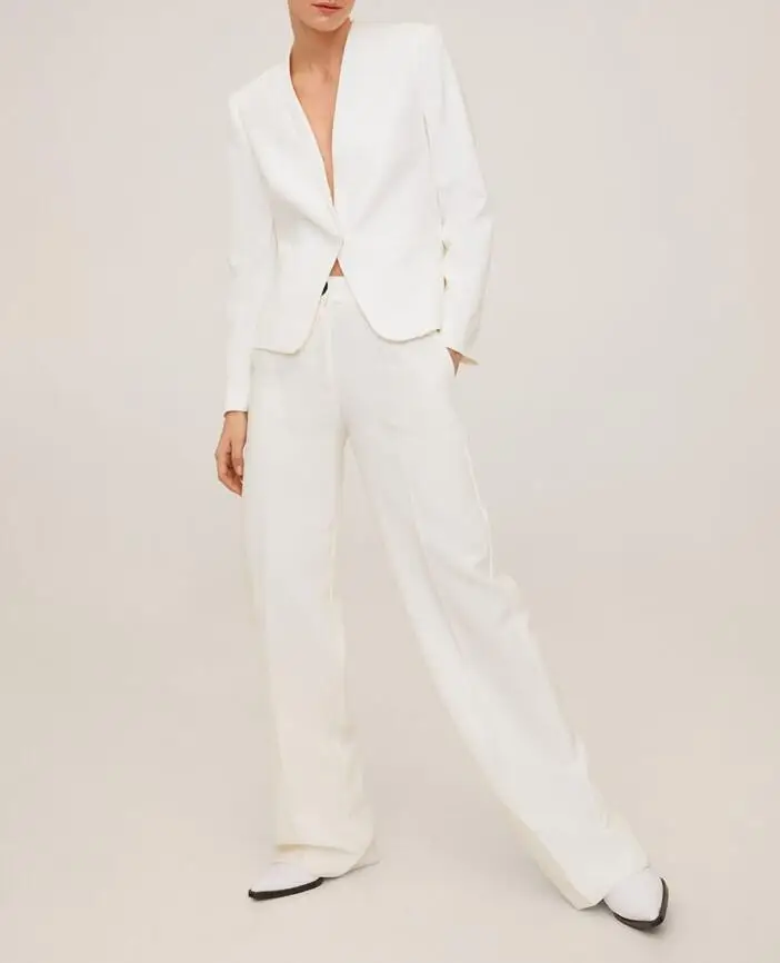 Long Sleeve Ivory Women Blazer Suits Pants Suits Set Suit Women Jacket Suits Ladies Customize Made