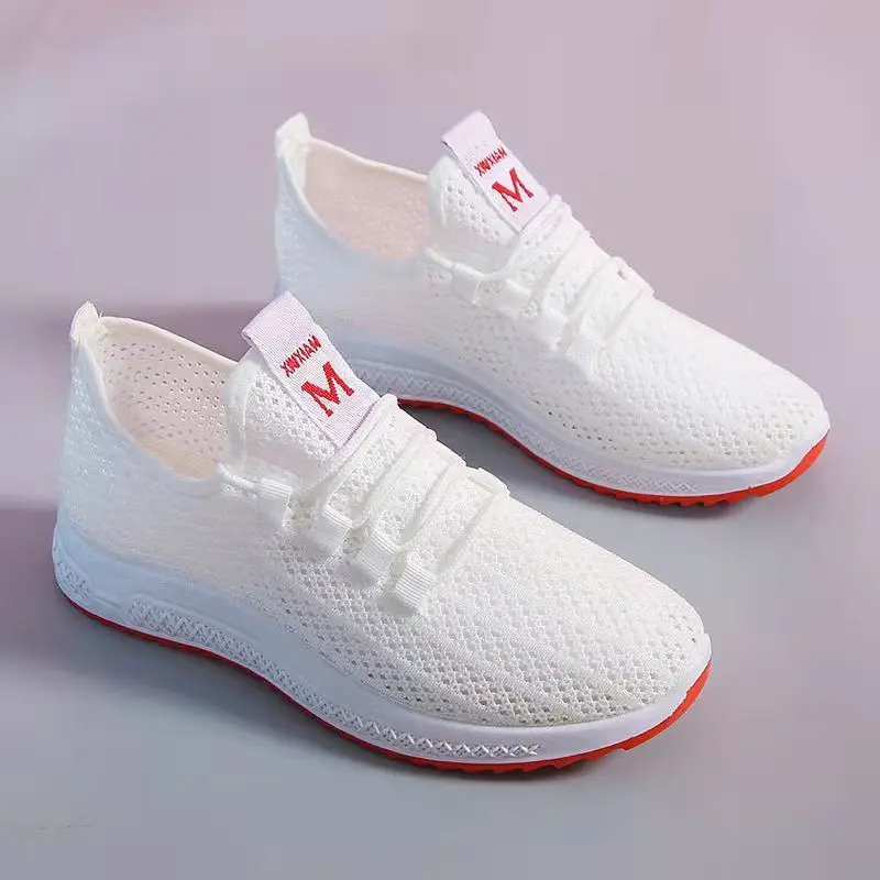 

2021 Summer Fashion New Women Platform Breathable Mesh Sneakers Female Trend Vulcanized Tennis Sports Shoes Zapatillas Mujer