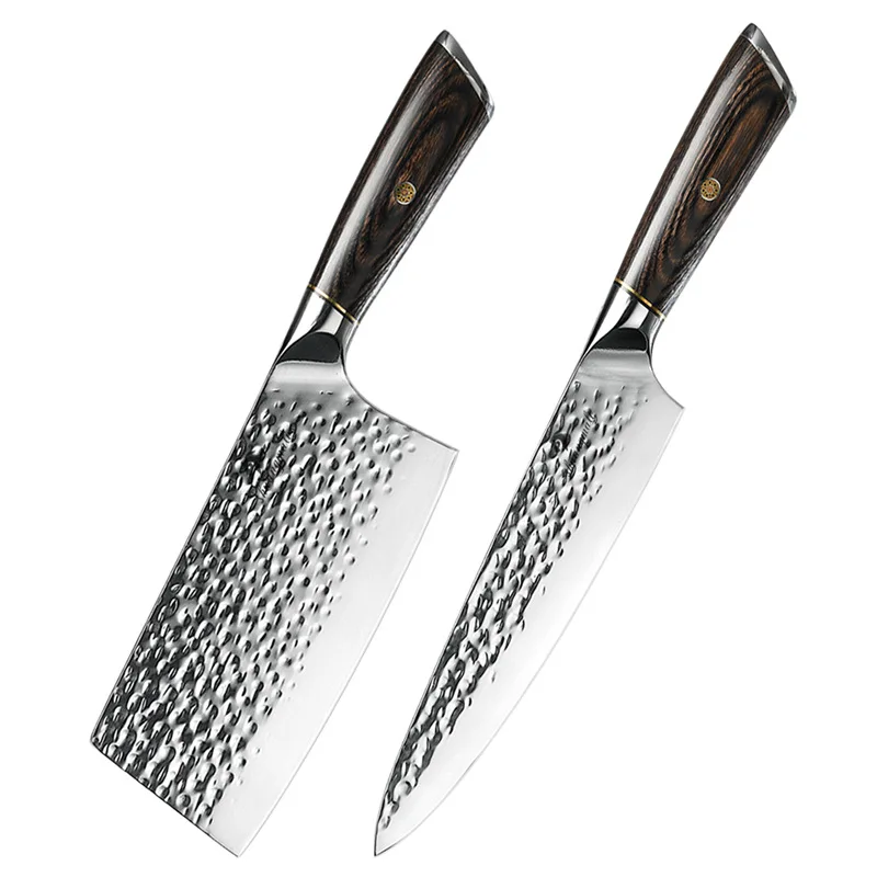 Кухонный нож-бабочка нож из двух частей кухонная цветная деревянная ручка узор