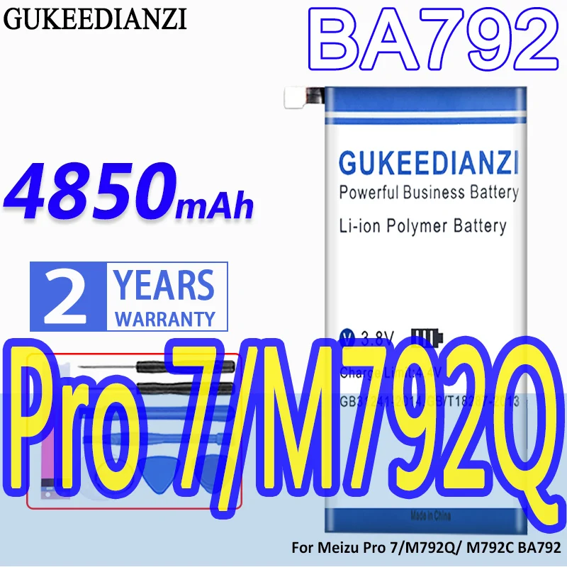

Аккумулятор GUKEEDIANZI мобильный телефон для Meizu Pro 7/M792Q/ M792C BA792 4850 мАч