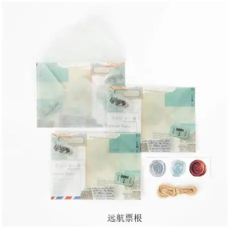 yuan hang piao gen 3 шт./компл. Винтаж Ван Гог Краски ing Поэзия пейзаж Краски прозрачный конверт открытка с буквенным принтом хранилище канцелярских товаров Бумага подарок - Цвет: yuan hang piao gen