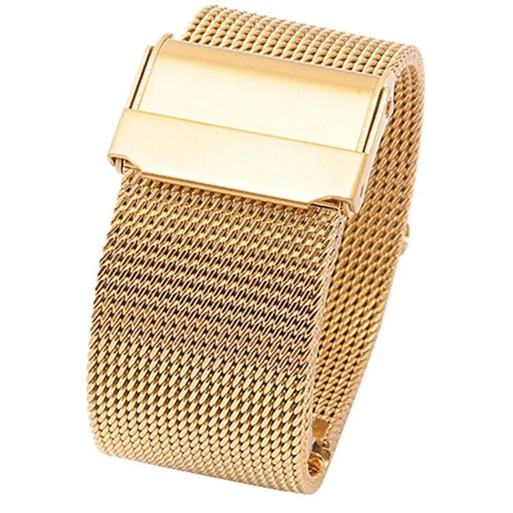 Браслет Миланская Петля из нержавеющей стали с двойной страховочной пряжкой для