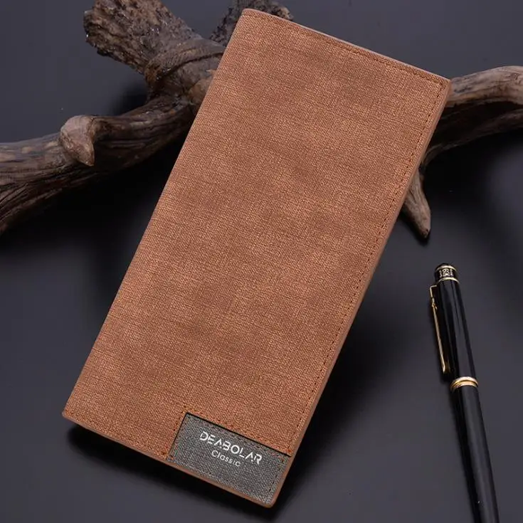 Мужские кошельки мужской кошелек для телефона из искусственной кожи тонкий