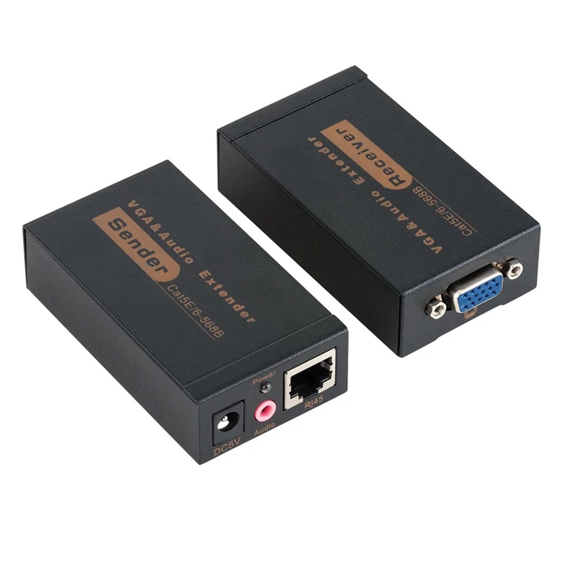 

Vga Extender, 1080P Single Network Cable to Rj45 Signal Amplifier