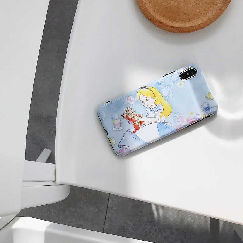 Cute Snow White Alice Princess smooth Phone Case For iPhone 6 6S 7 8 Plus X XR XS Max Cases Soft IMD Silicone Back Cover Coque |