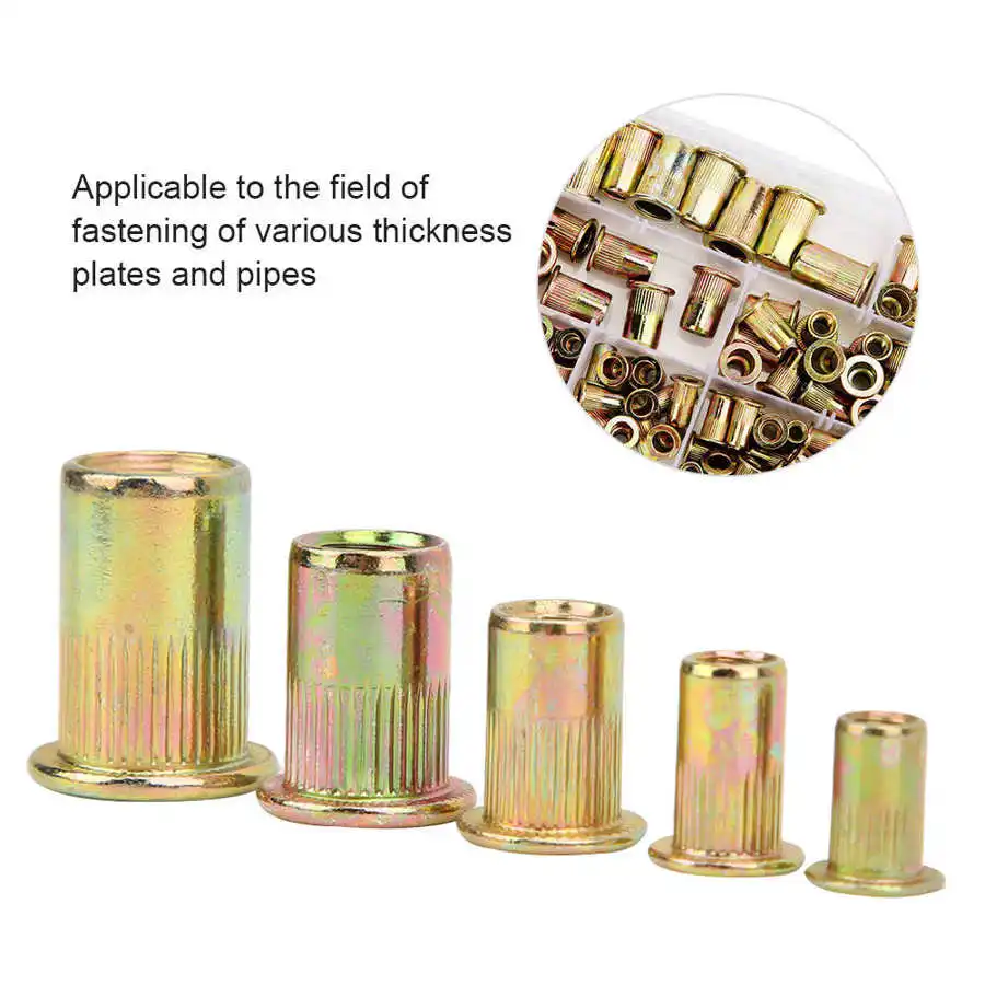 Набор заклепочных гаек заклепочные гайки 120 оцинкованные резьбовые плоские