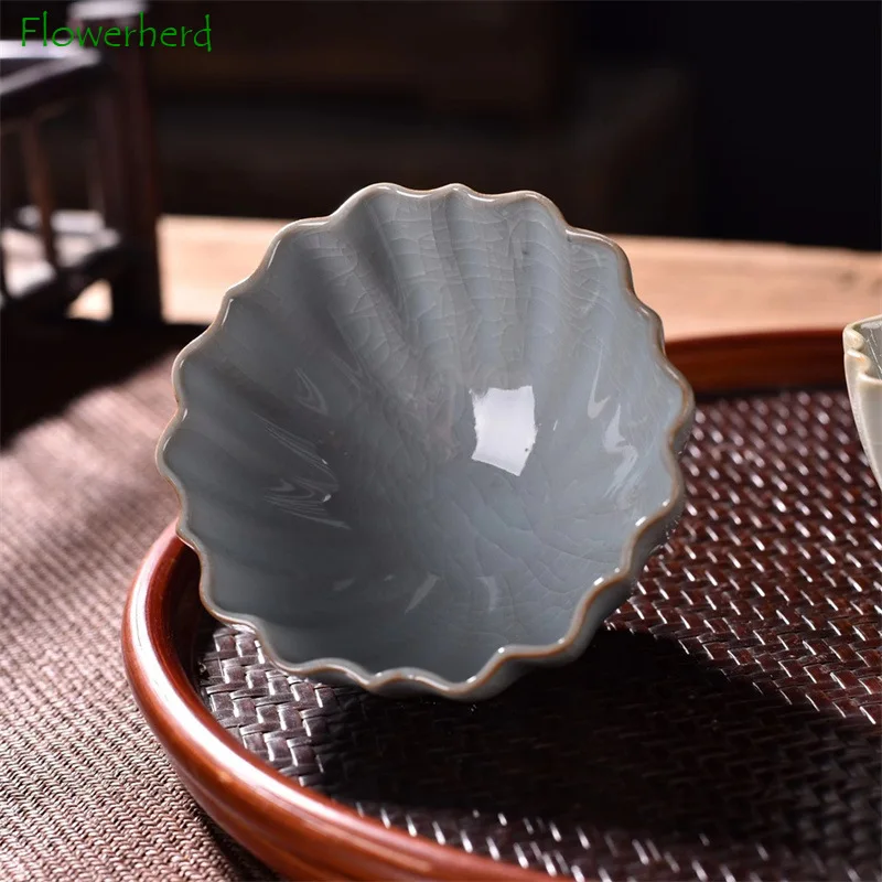 Керамическая чайная чашка с ледяной трещиной для чая из искусственной кожи в