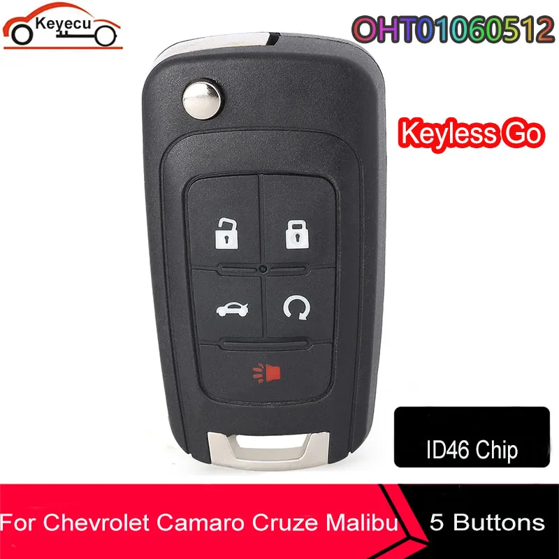 

Пульт дистанционного управления KEYECU для Chevrolet Camaro Cruze Equinox Malibu FCC OHT01060512 ID46 315 / 433 МГц ID46