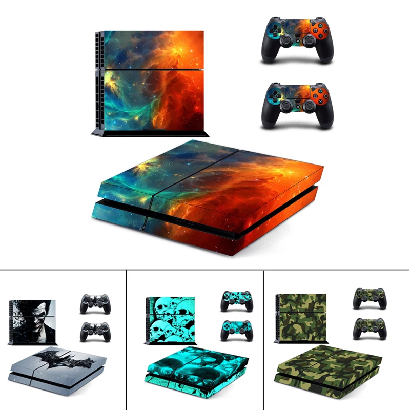 Виниловые наклейки для PS4 виниловые Playstation 4 консоль + 2 контроллера наклейка