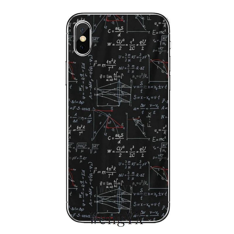 Математические фоны научные формулы аксессуары чехол для телефона iPhone 11 Pro XS Max XR X