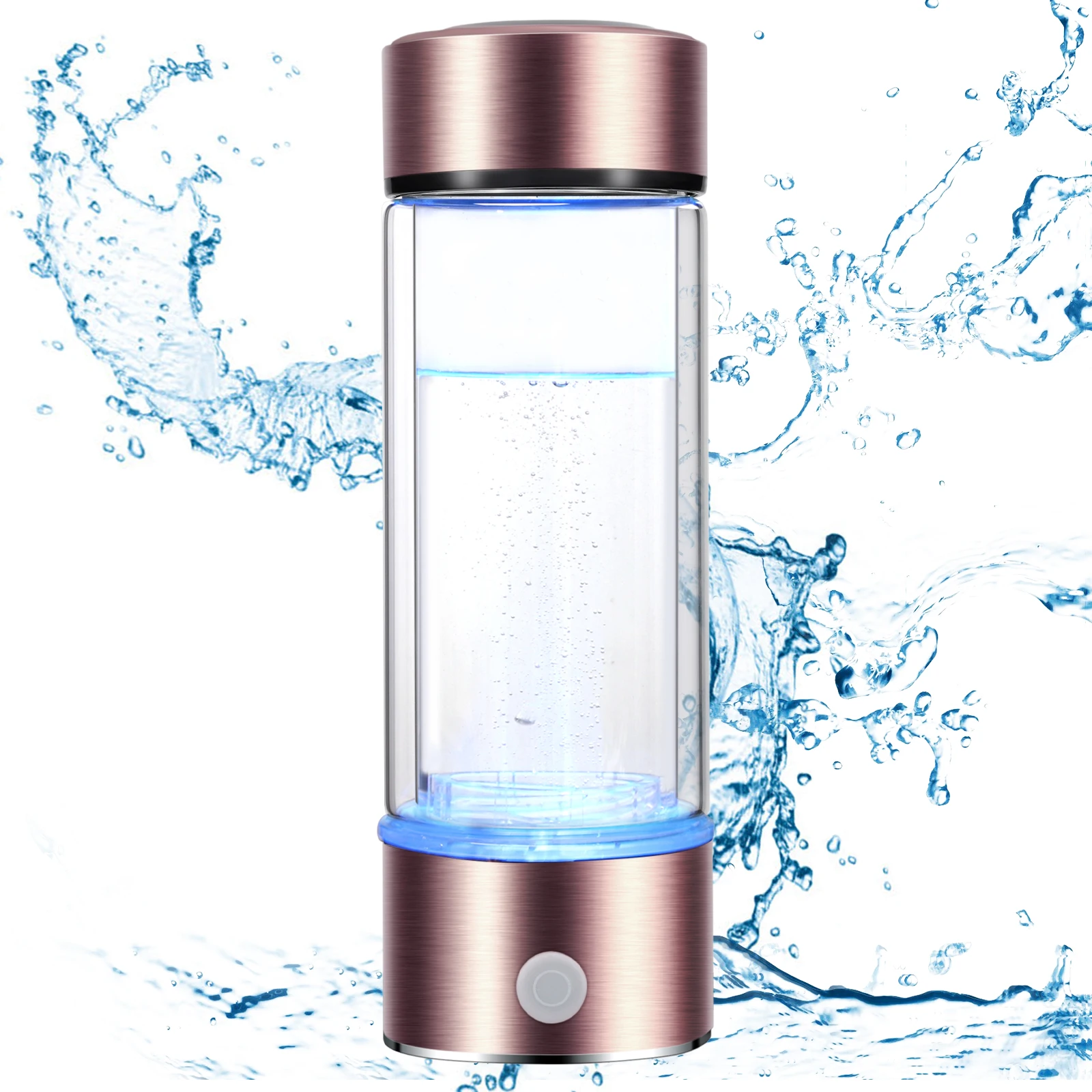 

450ML Portable Negative Ion Hydrogen-rich Water Cup Electrolysis Generator Hydrogen Generator Water Bottle Rechargeable Bottle