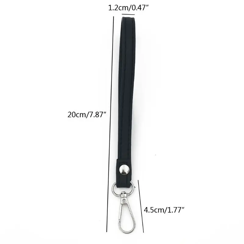 Черного цвета из искусственной кожи с ремешком на руку сумочки ремешок замена