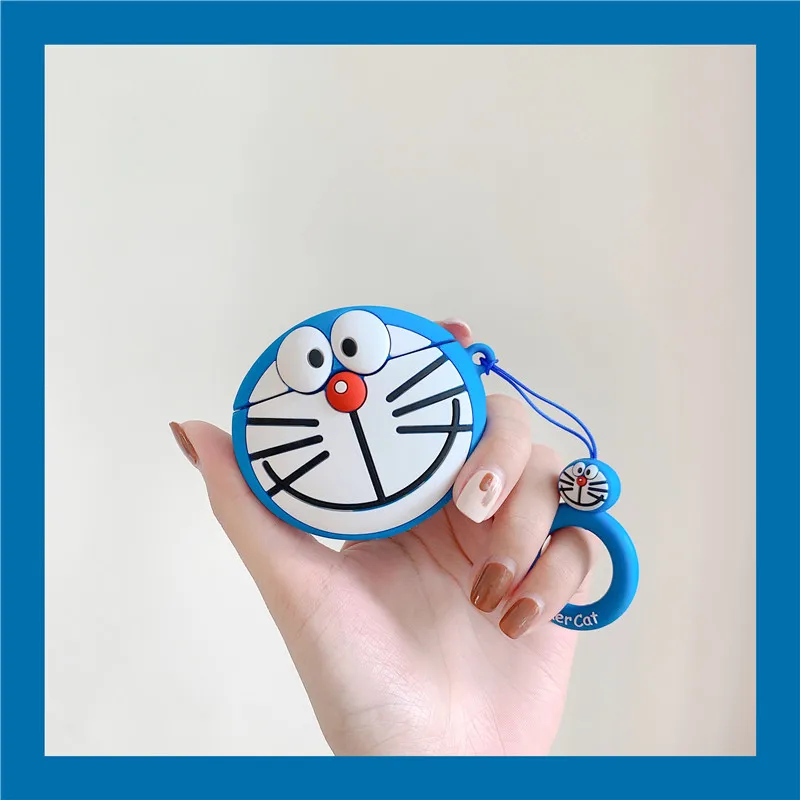 Высококачественный японский милый мультяшный чехол для наушников Doraemon Cat для Apple Airpods 1/2 3 Pro, силиконовый защитный чехол для наушников