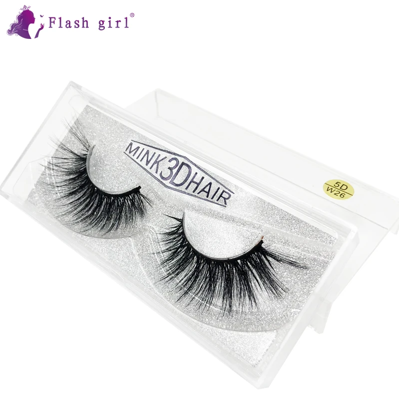 

Top Quality Flash Girl 20 Styles W Series 5D Mink Eyelashes Wholesale In Bulk Mink Hair False Eyelashes Faux Mink Natural Lashes