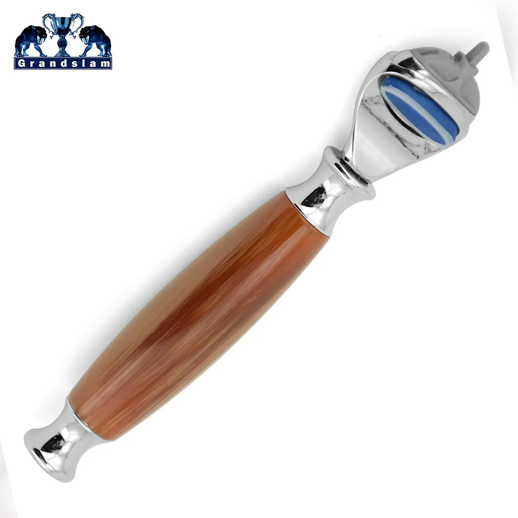 Only Brown Handle Grandslm человек ручная головка для бритвенного станка Заправка картриджей 5 Слои Лезвия Бритвы Держатель головки разъема лучший подарок для Него - Цвет: Only Brown Handle