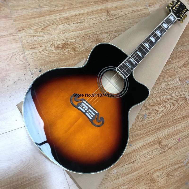

Acoustic Guitar J-200 Solid Spruce Top Rosewood Fingerboard Multi-Stripe Binding Vintage Sunhurst Gloss Finish IN STOCK