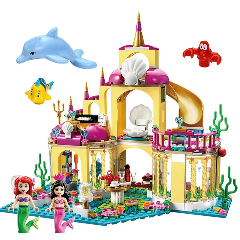 400 шт. Ариэль Undersee дворец конструкторных блоков Детские кубики наряды маленькой