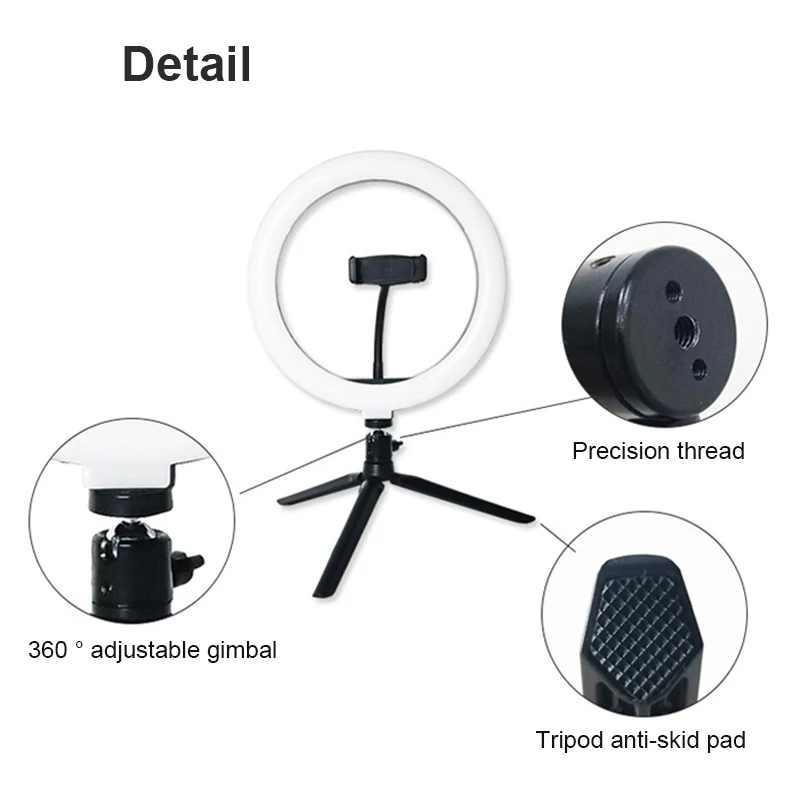 10 &quotсветильник для фотосъемки ing 64 светодиодный кольцевой светильник с