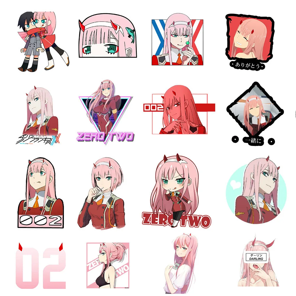

10/30/50PCS Anime Dear Franxx Stickers Zero Laptop Luggage Motorcycle Mobile Phone Pvc Waterproof Sticker Decal Children's Toys