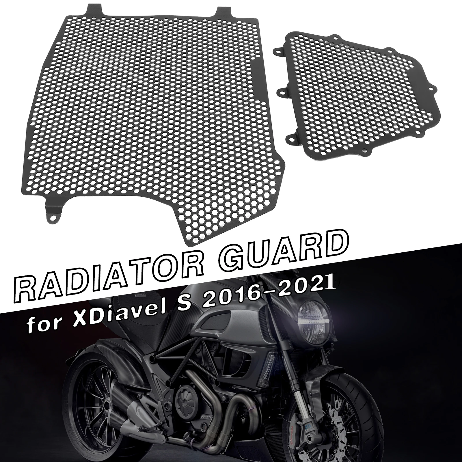 

For Ducati XDiavel X-Diavel S 2016-2021 Motorcycle CNC Radiator Grille Grill Protective Guard Oil Cooler Guard Cover Protector