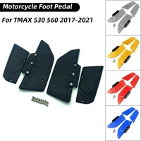realzion cnc motorcycle footboard footrest pedal foot pads plate for yamaha t max tmax 530 560 tmax530 tmax560 2017 2021 2020