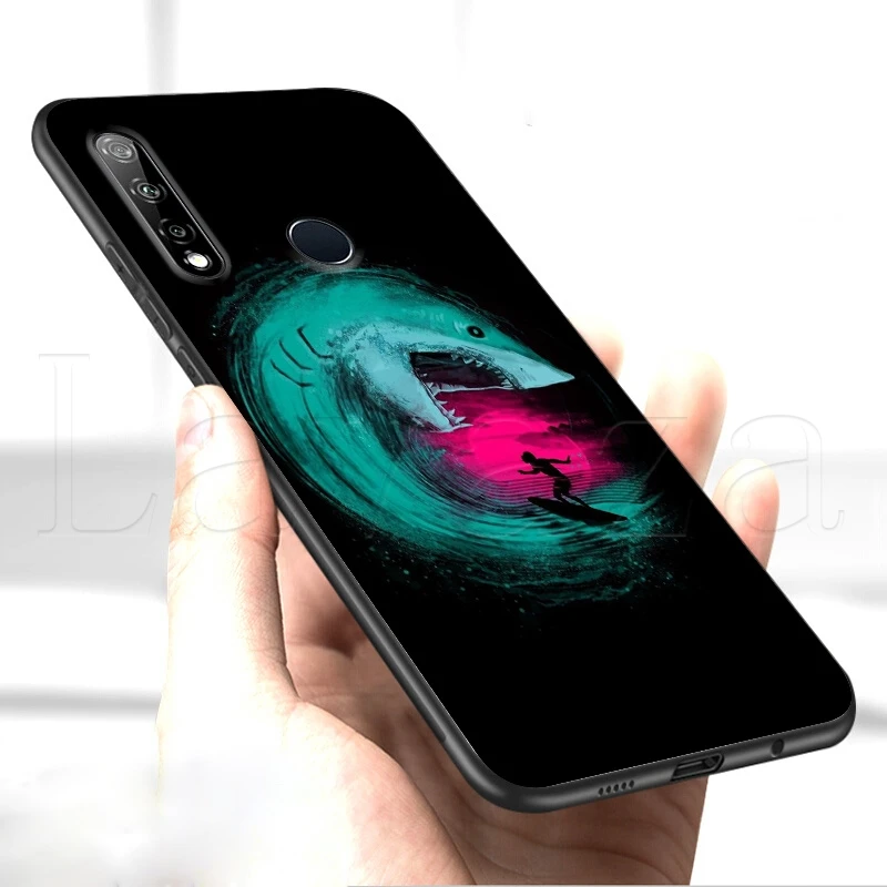 Lavaza в виде пасти акулы мягкий TPU чехол для huawei Y6 Y9 Коврики 10 20 30 Nova 3 3i 4 4E 5 5i 5T смарт