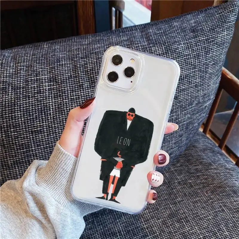 

Killer Leon Uncle Girl Phone Case Transparent for iPhone Samsung A S 11 12 6 7 8 9 30 Pro X Max XR Plus lite Design Coque