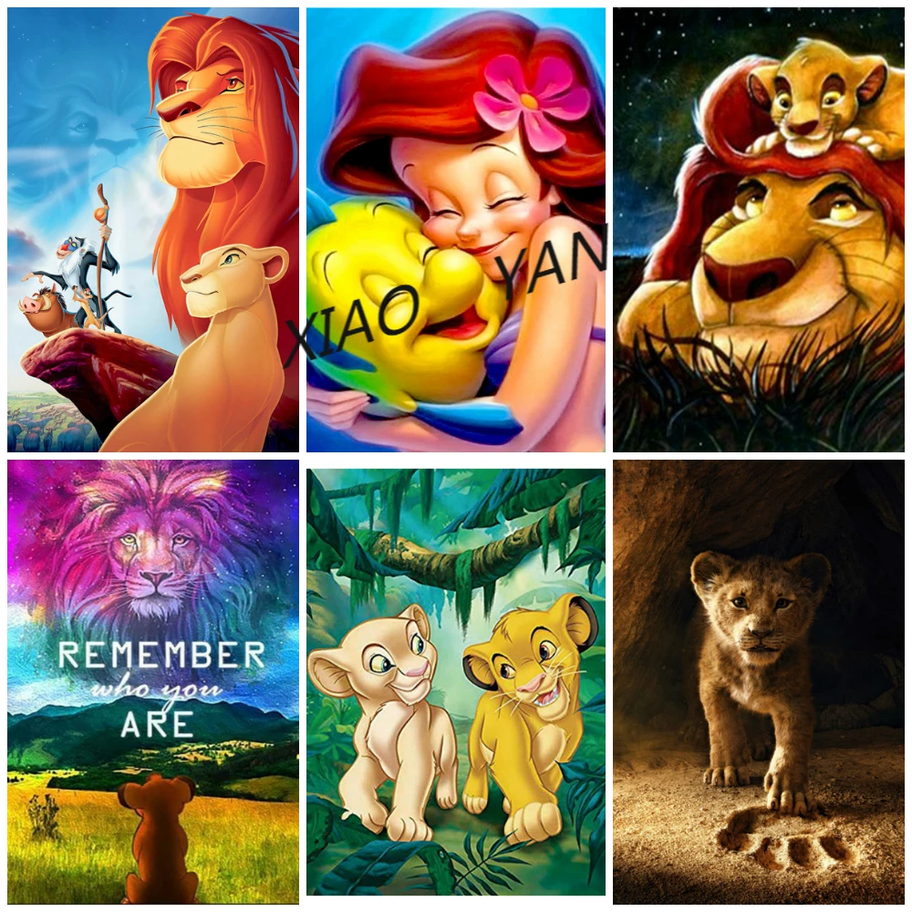 

Алмазная 5D картина «Король Лев», картина «сделай сам» с полными квадратными/круглыми стразами, вышивка крестиком, Декор для дома, подарок