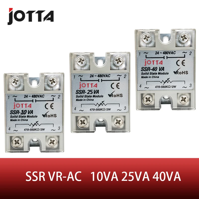 

SSR -10VA/25VA/40VA VR To AC 40A white color Solid State Voltage Regulator SSVR