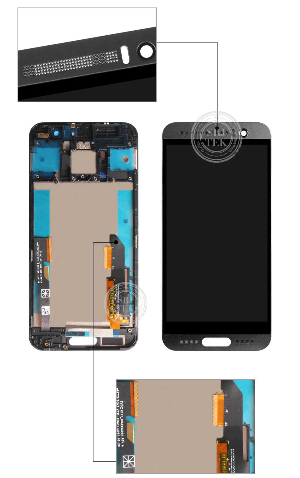 Srjtek экран для htc One M9 Plus ЖК сенсорный дигитайзер Сенсорное стекло с рамкой в сборе 5,2 ''для htc M9 Plus сенсорный дисплей