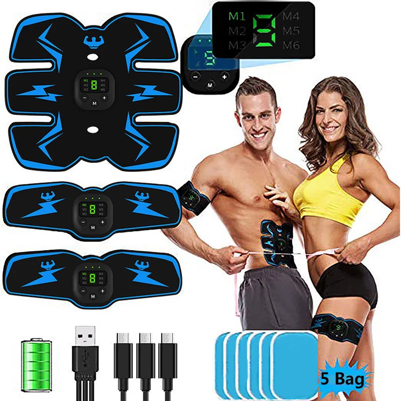 

Body Shaping Massage EMS Muscle Stimulator Slimming Patch Abdominal Toner Exerciser Unisex Home Fitness Workout Equipment