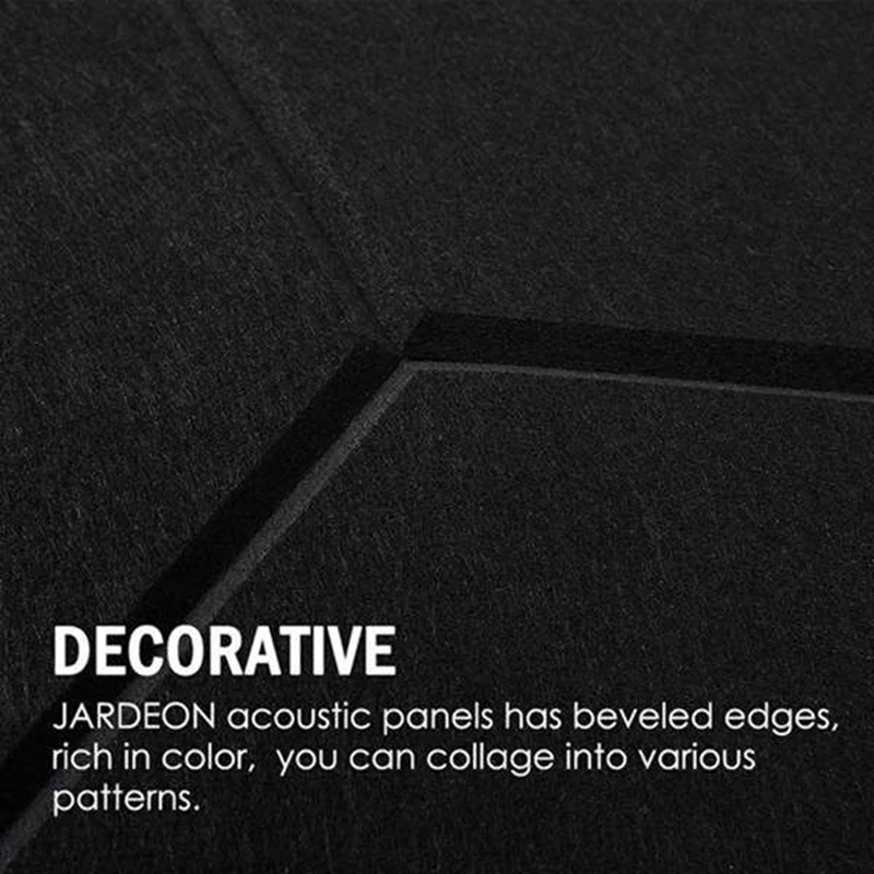 12 шт. шестигранные акустические панели со скошенными краями звукоизоляционные