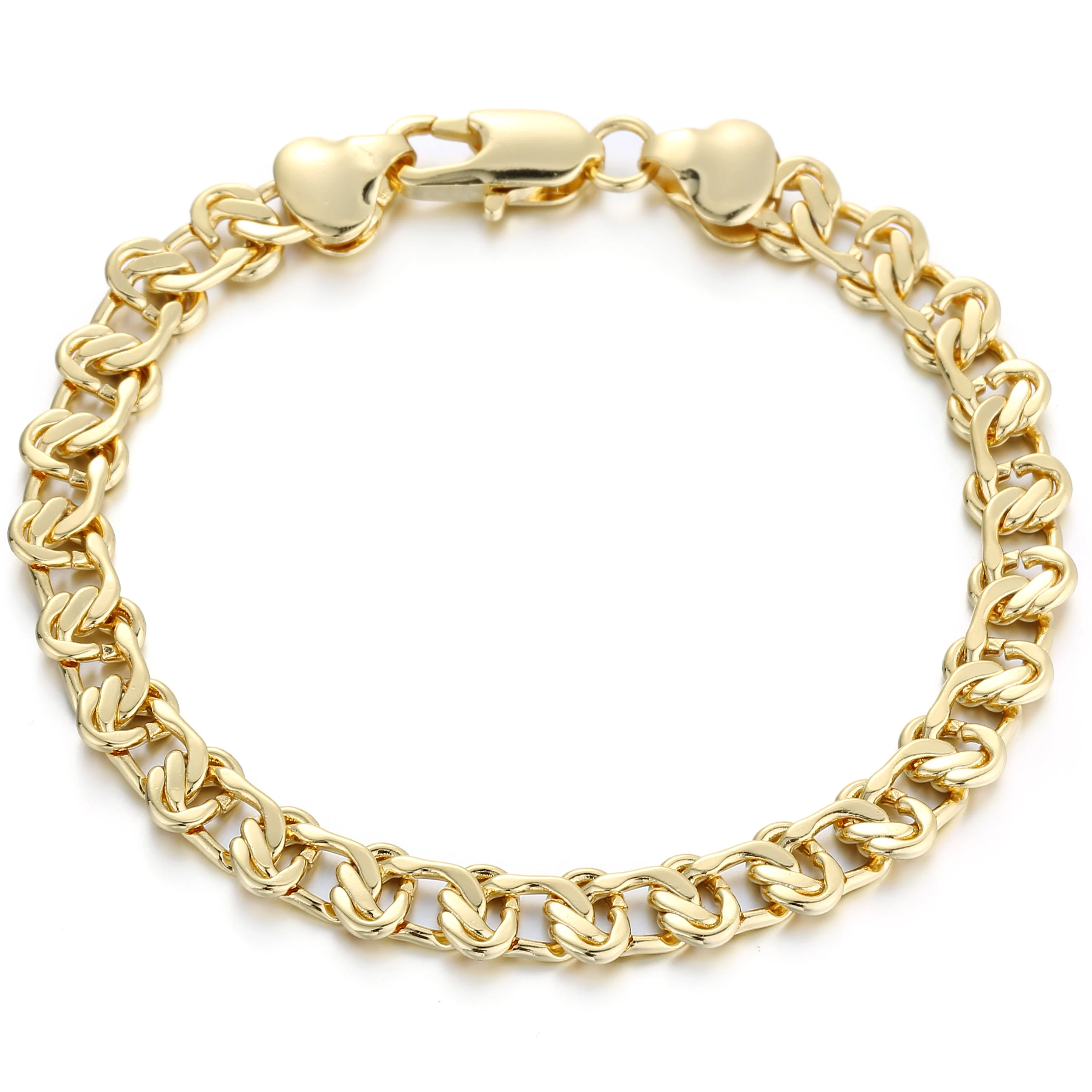 Браслет женский и мужской плетёный под золото 7-9 дюймов | Украшения аксессуары