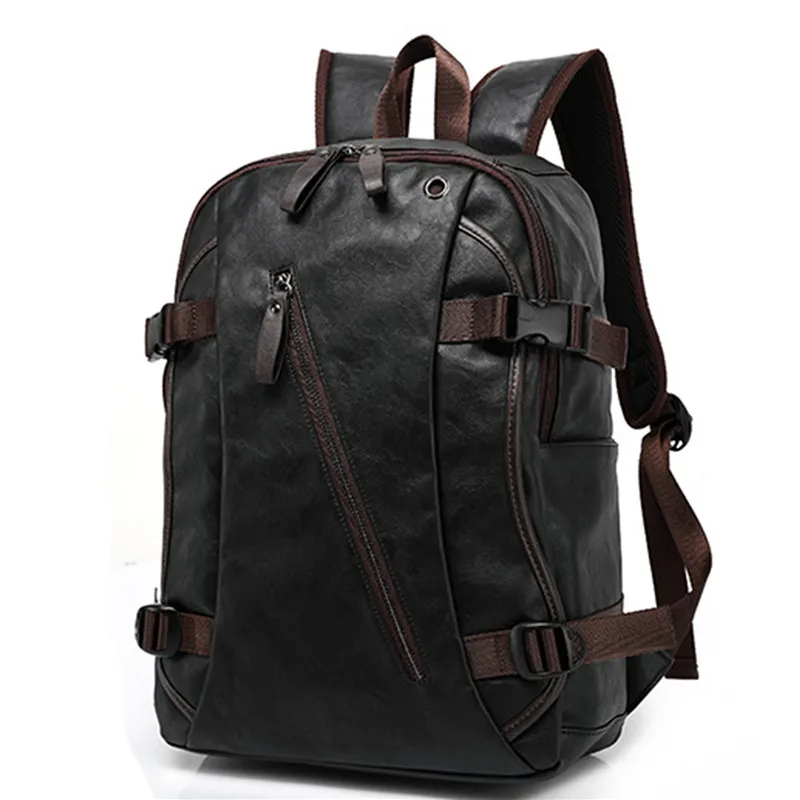 Рюкзак мужской из ПУ кожи деловой Повседневный водонепроницаемый рюкзак для
