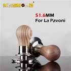 51,6 мм эластичность Регулируемый Кофе вскрытия Нержавеющаясталь плоское основание Давление порошок молоток для La Pavoni бариста
