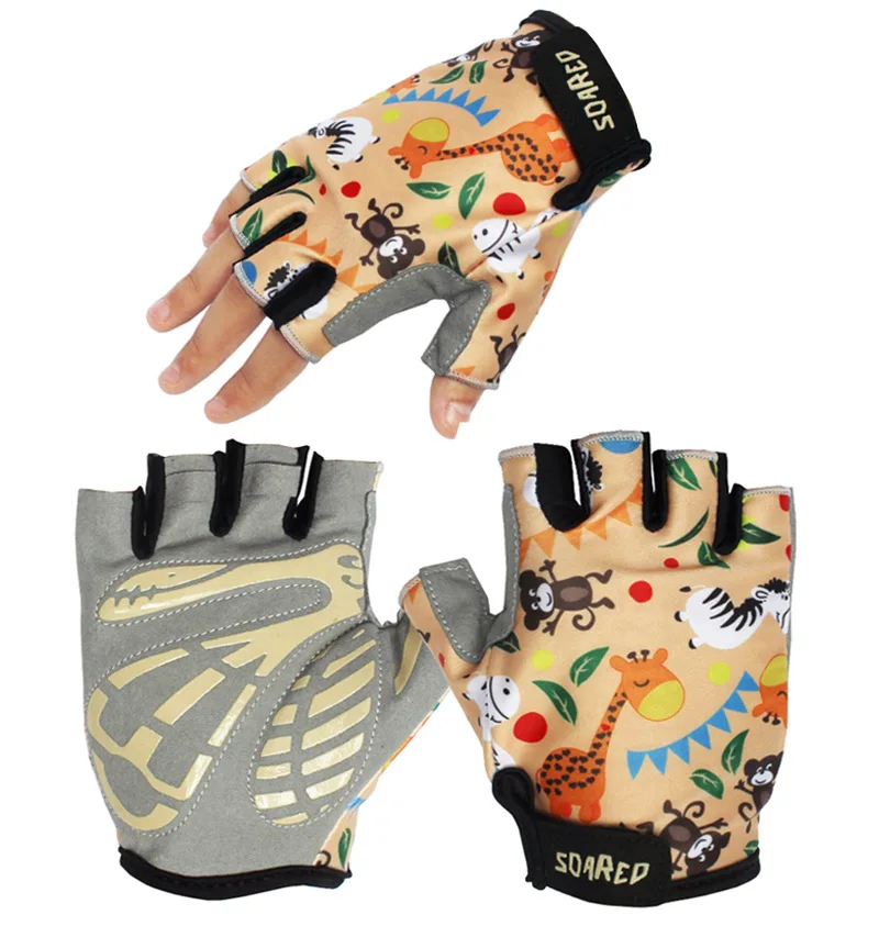 kids balance bike gloves bicycle cycling sports riding half finger glove short safety breathable comfort | Спорт и развлечения