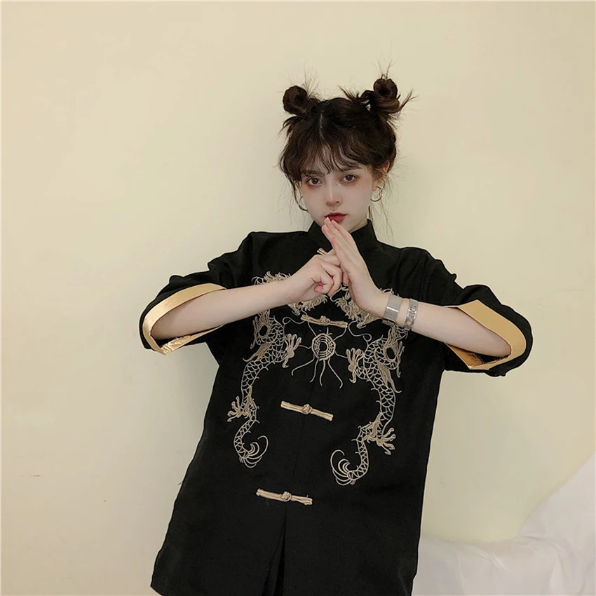 Dragon Haori, новинка, модная одежда, японская куртка, винтажная одежда в азиатском стиле, уличная одежда с вышитым воротником, топ, кимоно, платье