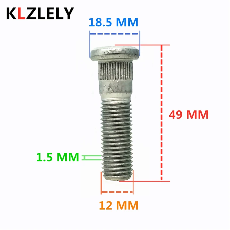 1 шт. болты гвоздики M12 * 5 для FORD SIERRA MONDEO 123 escet 567CLASSIC ORION 3 FIESTA 3456 KA COUGAR W700678S442|Гайки и