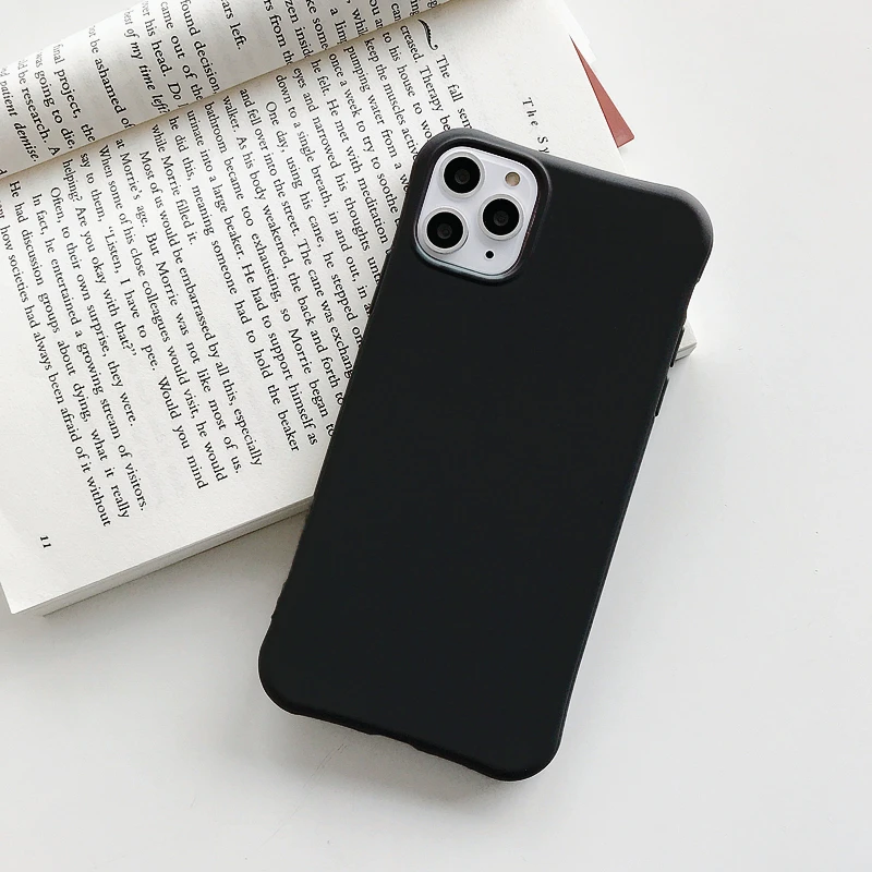 

Shockproof Candy Color Phone Case For iPhone 12 11 Pro Max Coque XR X XS Max 8 7 6S Plus SE2020 12Mini Plain Soft Silicone Cover