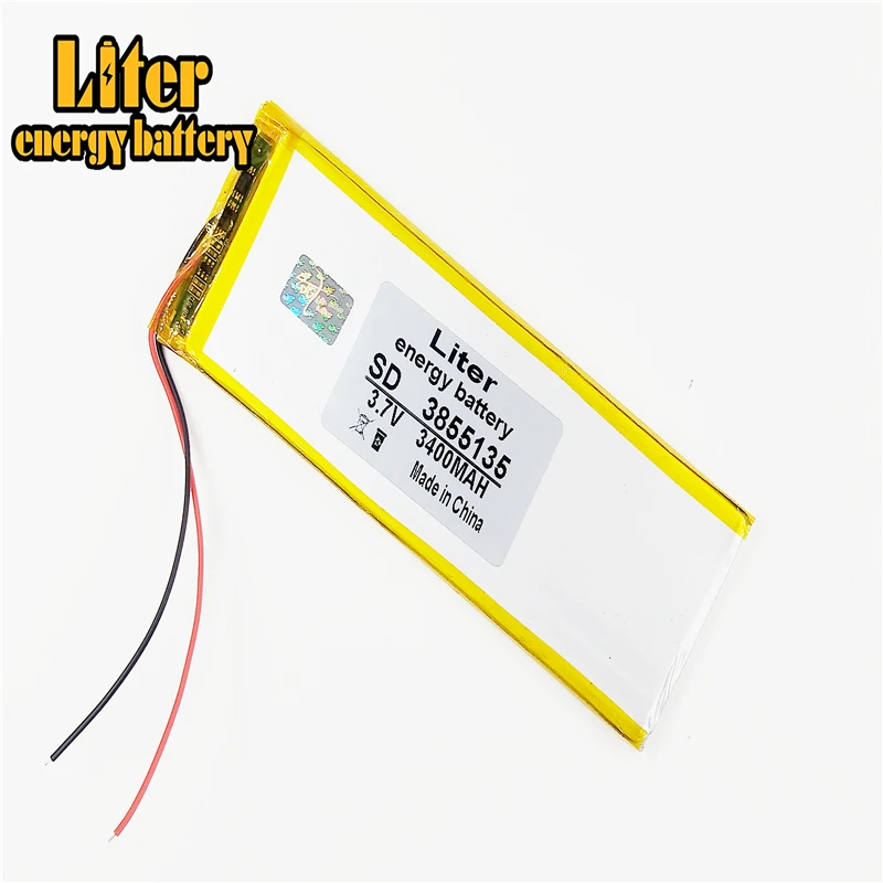 3 7 V 3400mAH 3855135 PLIB Полимерный литий ионный/литий ионный аккумулятор для GPS mp3 mp4 mp5 dvd