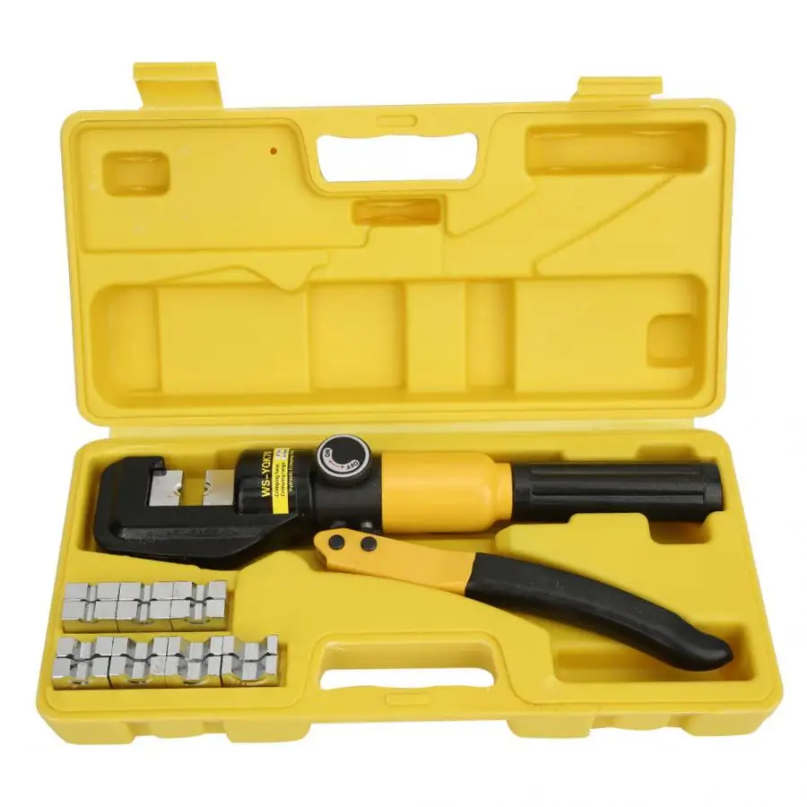 

Crimping Pliers 8 Ton Hydraulic Wire Cable Lug Terminal Crimper Crimping Tool 16 Dies 4-70mm crimping tool