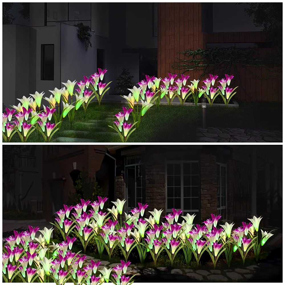 Садовый светильник на солнечной энергии водонепроницаемый 2 шт.|Светодиодные