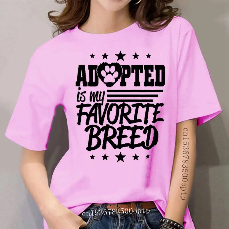 

Adopted is My Favorite Breed rescue dog lover pet heart Women's Fitted T-Shirt