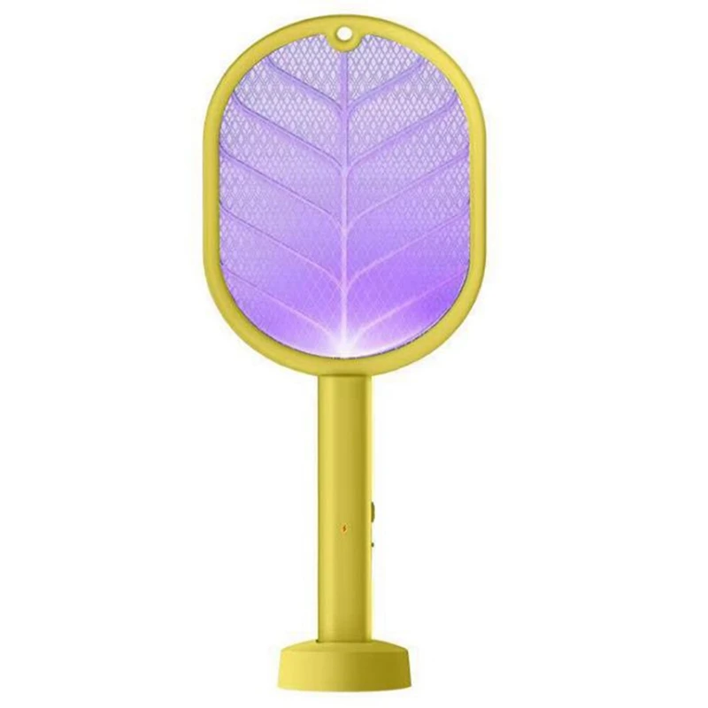 

Handheld Rechargeable Tennis Racket Electric Fly Swatter Mosquito Lamp Bug Safety Mesh Cordless Tray for Summer