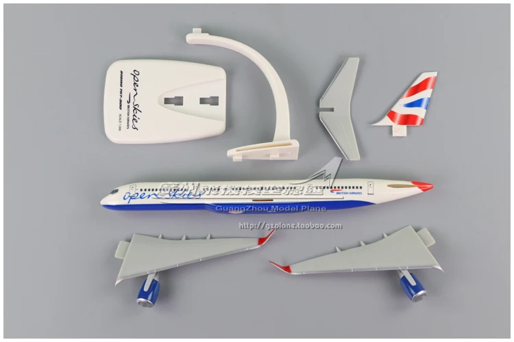 

24CM 1:200 ABS Plastic Air British Airways Boeing B757-200 open skies Airlines Aircraft Assembled Assembly airplane model Plane